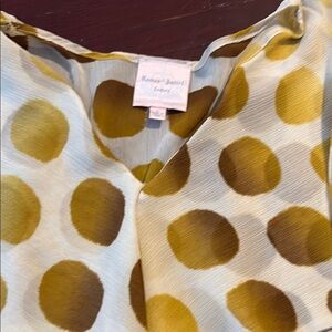 Romeo & Juliet Couture Gold Polka Dot Blouse